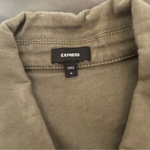 Express Khaki Green Collared jacket